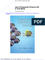 Full Download Fundamentals of Corporate Finance 4th Edition Berk Test Bank