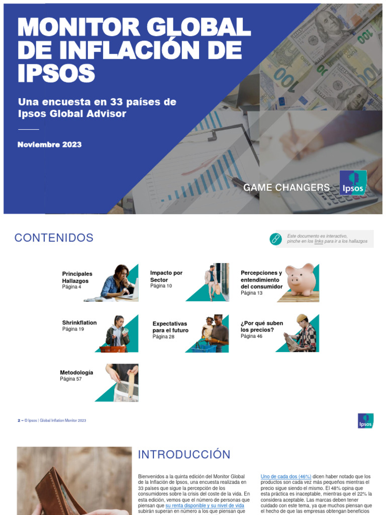 Ipsos Global Inflation Monitor | PDF | Tasas de interés | Inflación