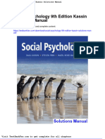 Full Download Social Psychology 9th Edition Kassin Solutions Manual