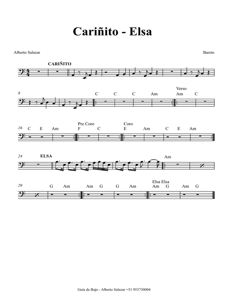 Cariñito Elsabass Partitura Completa PDF
