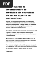 Incertidumbre Tipo A y B en Metrología | PDF | Incertidumbre | Medición