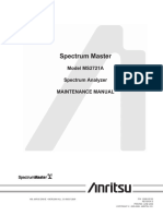 Spectrum Master: Model MS2721A Spectrum Analyzer Maintenance Manual
