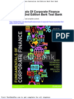 Full Download Fundamentals of Corporate Finance Australian 2nd Edition Berk Test Bank