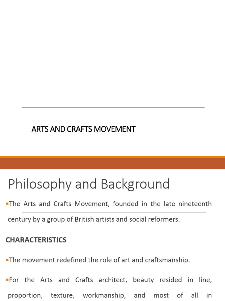 Arts and crafts movement pdf