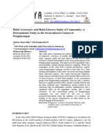 2 - Halal Awareness and Halal Literacy Index of Community - A Determinants Study in The Sociocultural Context of Pengiyongan