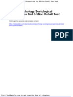 Full Download Social Psychology Sociological Perspectives 2nd Edition Rohall Test Bank