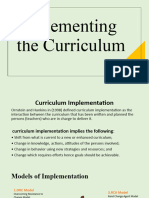 Chapter 5 Implementing The Curriculum