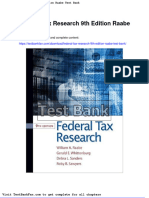 Full Download Federal Tax Research 9th Edition Raabe Test Bank