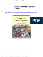 Full Download Economic Development 11th Edition Todaro Test Bank