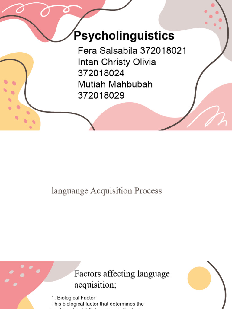 What Is Language Acquisition In Psycholinguistics