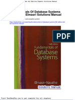 Full Download Fundamentals of Database Systems 6th Edition Elmasri Solutions Manual