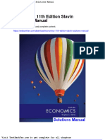 Full Download Economics 11th Edition Slavin Solutions Manual