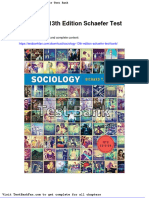 Full Download Sociology 13th Edition Schaefer Test Bank