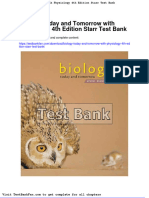 Full Download Biology Today and Tomorrow With Physiology 4th Edition Starr Test Bank