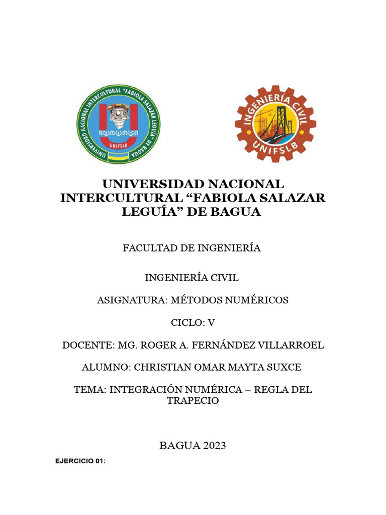 Método Trapezoidal Descargar gratis PDF Cálculo Ciencias de la