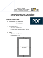 Orientações para capa de trabalhos UTFPR