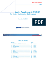 A-1-1) Topside DE SOW Matrix Attachment 1 - MQR For Major Engineering Deliverables - R4