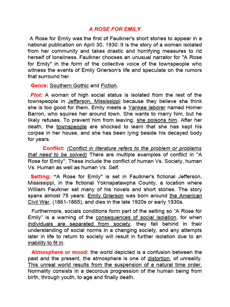 A ROSE FOR EMILY PDF