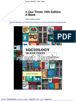 Full Download Sociology in Our Times 10th Edition Kendall Test Bank