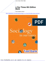 Full Download Sociology in Our Times 9th Edition Diana Test Bank