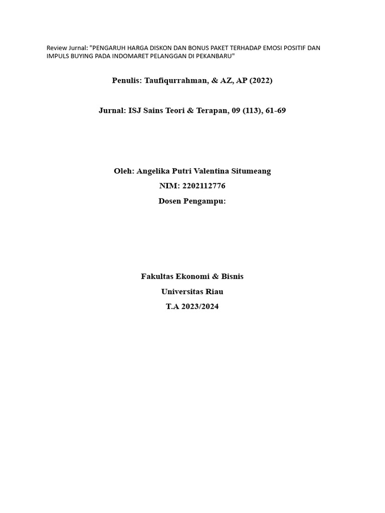 Review Jurnal | PDF