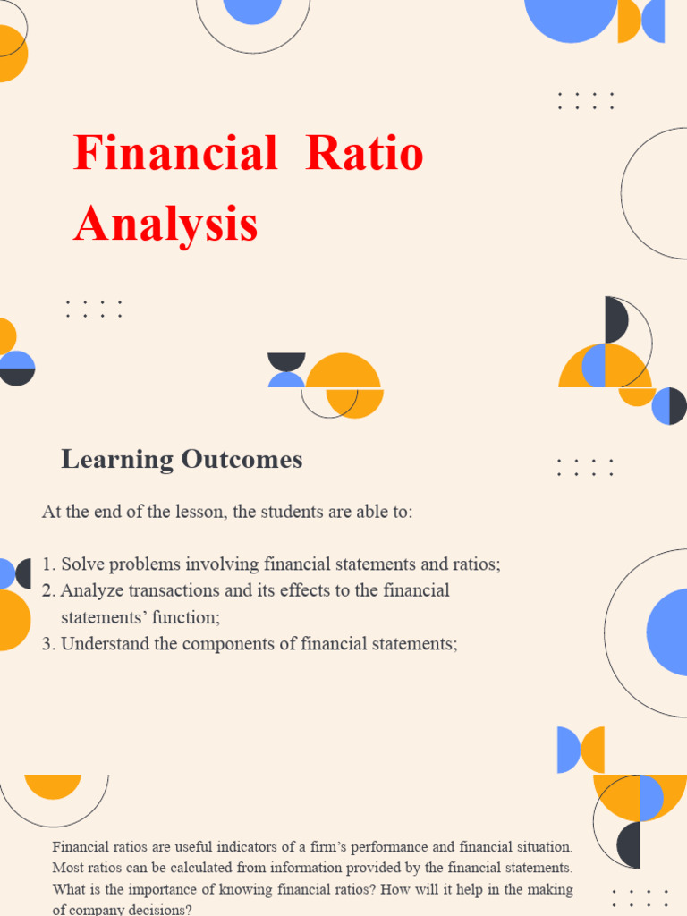 Financial Ratio Analysis PDF