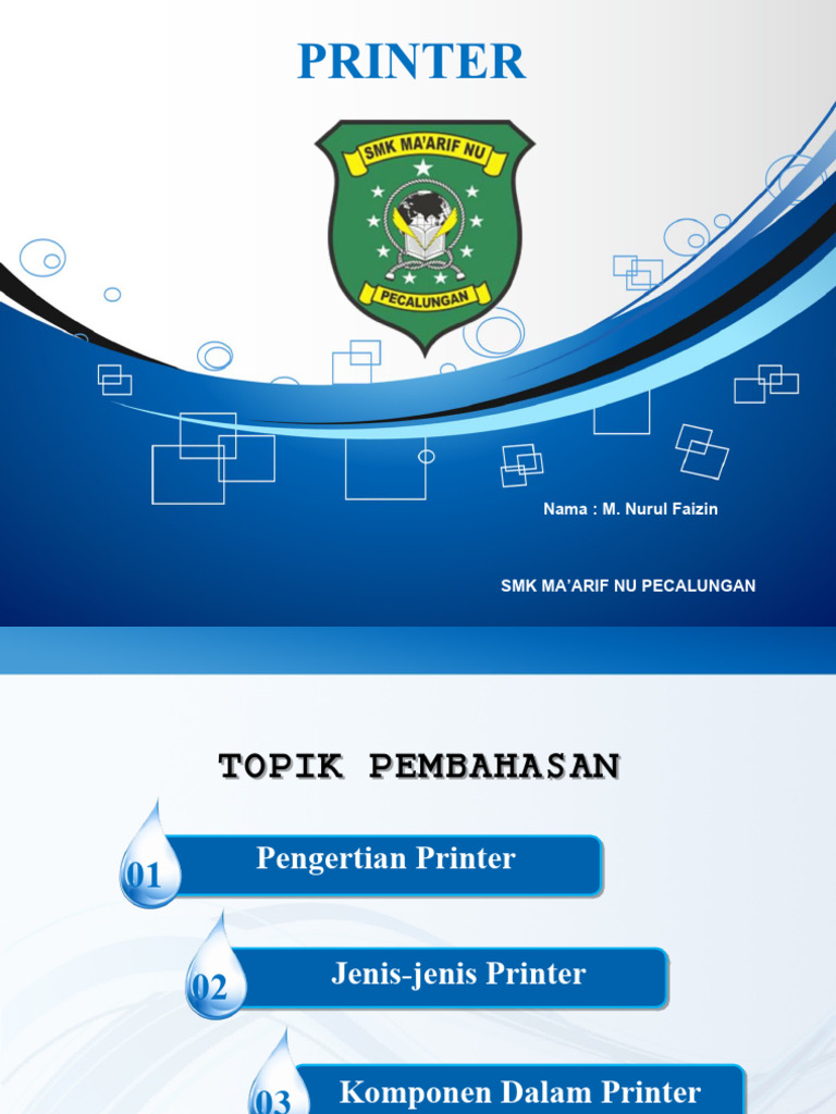 Jenis Printer Dan Komponen Utama | PDF
