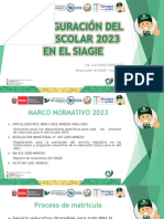 Configuración Del Año Escolar 2023 en El Siagie