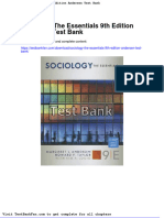 Full Download Sociology The Essentials 9th Edition Andersen Test Bank