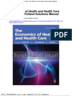 Full Download Economics of Health and Health Care 7th Edition Folland Solutions Manual