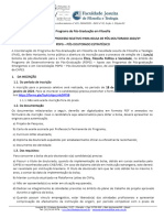 Edital PPG Filosofia Pos Doutorado PDPG 2024 1