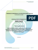 Portoviejo: Terminos de Referencia Y/O Especificaciones Técnicas