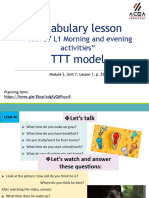 TNF U7 L1 Morning and Evening Activities