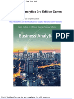 Full Download Business Analytics 3rd Edition Camm Test Bank