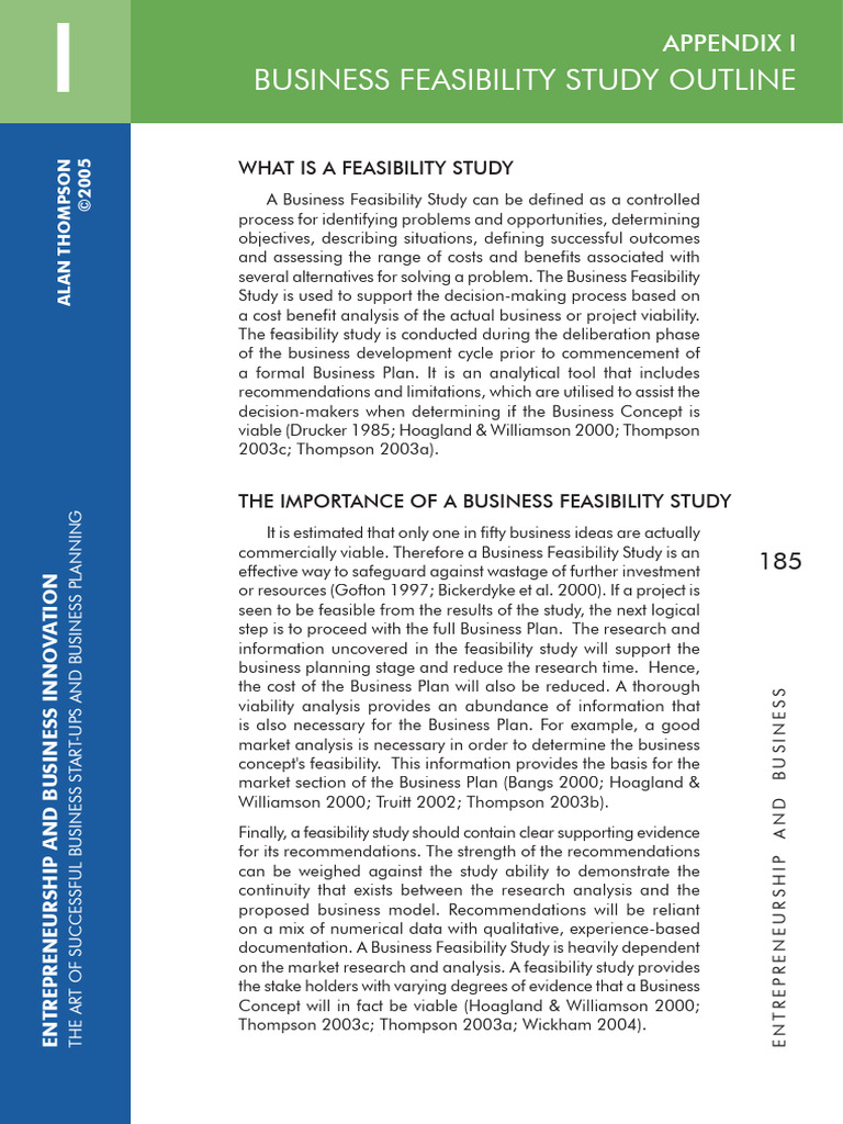 Business Feasibility Study Outline | PDF | Business