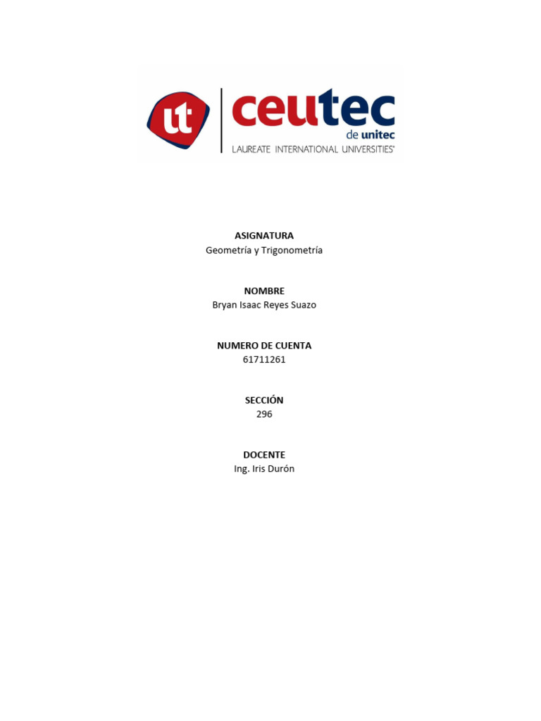Geometría y Trigonometría - Bryan Reyes | PDF