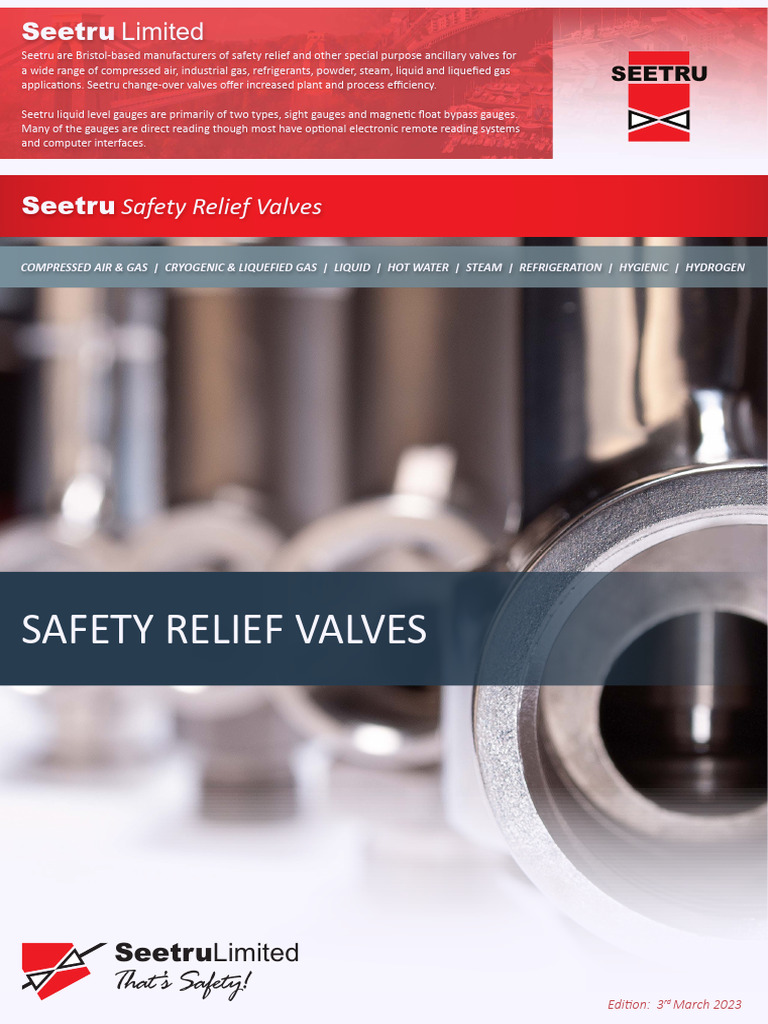 Seetru Safety Relief Valves Overview | PDF | Cryogenics | Atmosphere
