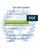 Linguistic Criteria of Oet