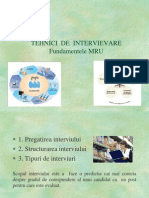 Intervievare - Tehnici