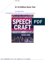 Full Download Speech Craft 1st Edition Gunn Test Bank