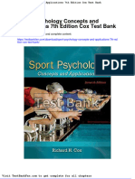 Full Download Sport Psychology Concepts and Applications 7th Edition Cox Test Bank