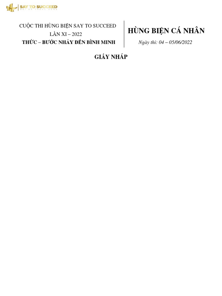 GIẤY NHÁP | PDF