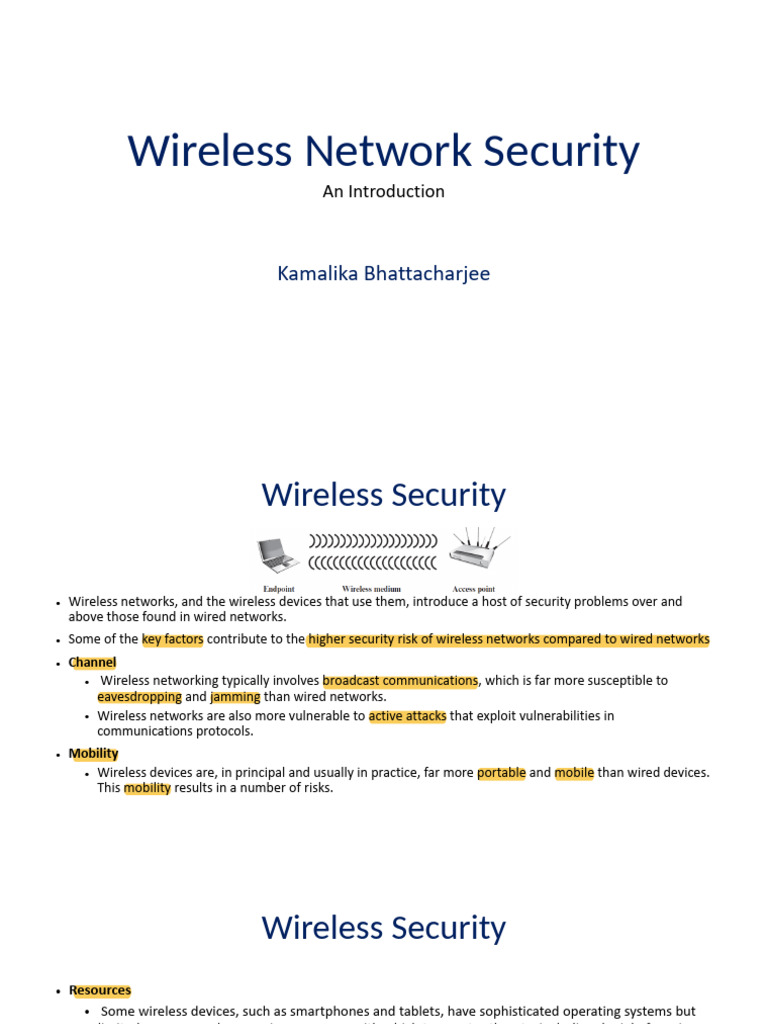 Wireless Network Security | PDF