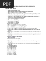 Sequential Circuits Review Questions