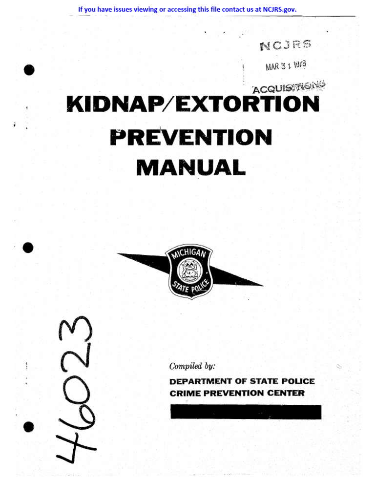 Kidnap Extortion Prevention Manual PDF Window Door