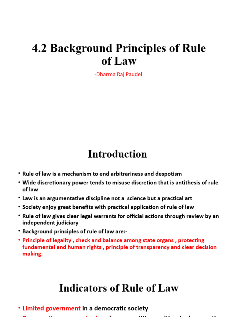 12 Principles Of Rule Of Law – Book Review: The Rule of Law by Tom ...