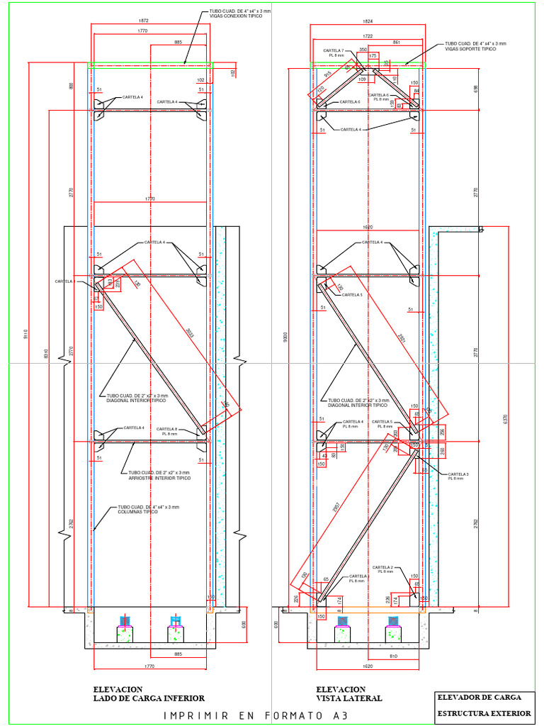 Estructura Exterior De Elevador De Carga Pdf