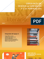 Tipologia de Textos Academicos y Normas APA - EQUIPO 4