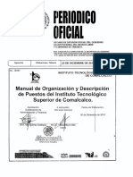 Manual de Organización ITSC (Periódico Oficial)