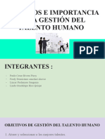 Objetivos e Importancia de La Gestion Del Talento Humano